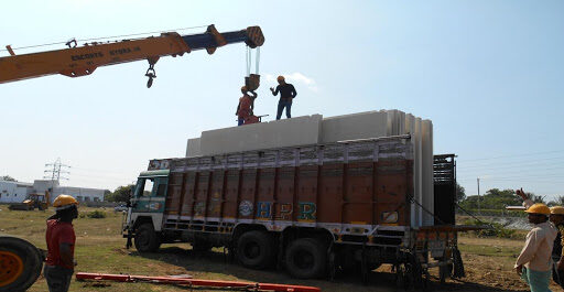 GFRG PANEL REACHE THE SITE DAY
