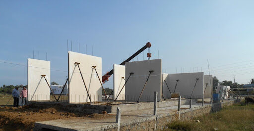 GFRG PANEL BEING INSTALLED AS PER THE SEQUENCES